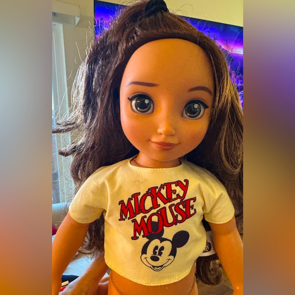 Disney ILY 18 “ doll Brown and White Doll with Accessories